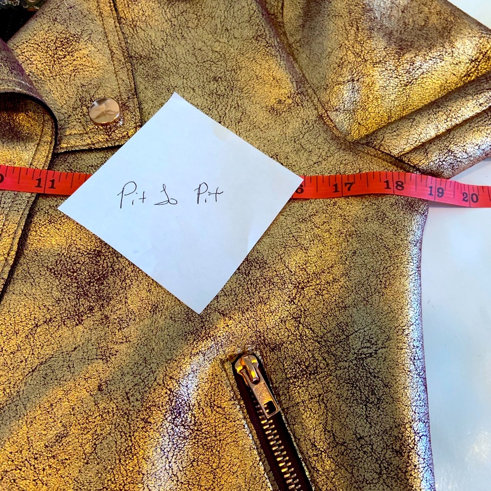 Anthropologie Woman’s Rose Gold Moto Jacket Open Front Size Small - Picture 7 of 12